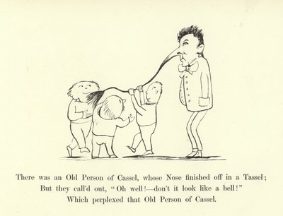 Il y avait une vieille personne de Cassel, dont le nez se terminait par un gland - Edward Lear