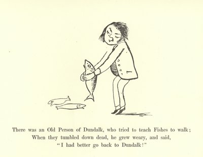 Il y avait une vieille personne de Dundalk, qui essayait d