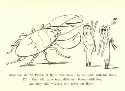 Il y avait une vieille personne de Hyde, qui marchait sur le rivage avec sa mariée - Edward Lear