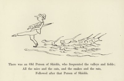 Il y avait une vieille personne de Shields, qui fréquentait les vallées et les champs - Edward Lear