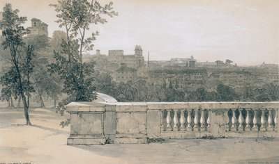 Rome depuis le Monte Pincio - Edward Lear