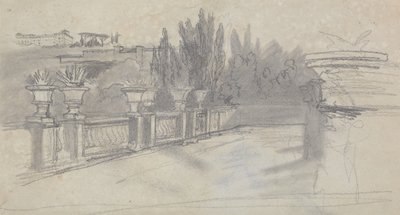 Villa Torlania, anciennement Villa Conti, Erascati - Edward Lear