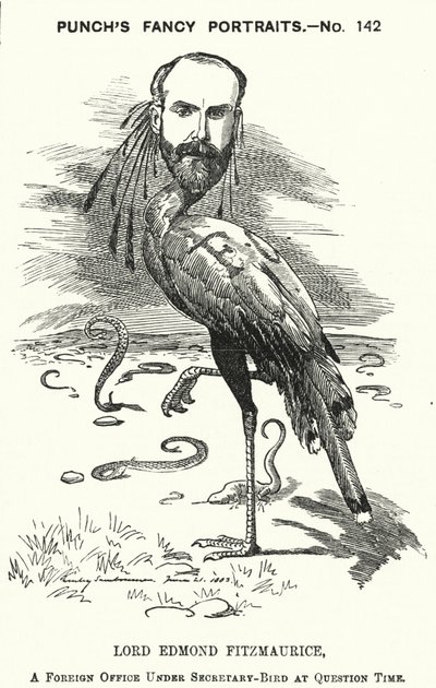 Caricature de Punch : Edmond Fitzmaurice - Edward Linley (after) Sambourne