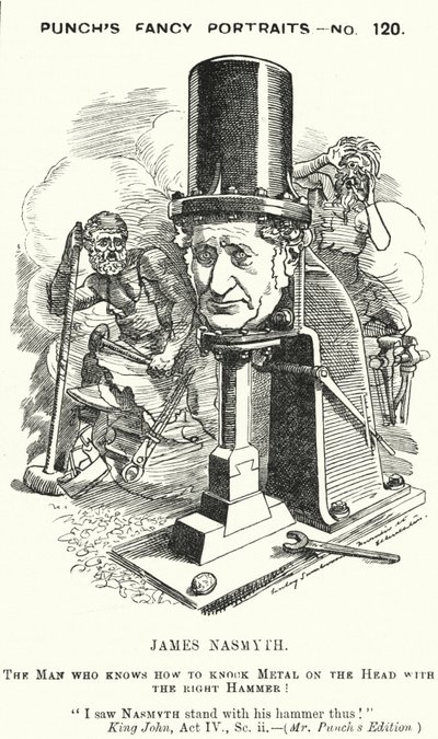 Caricature de Punch : James Nasmyth - Edward Linley (after) Sambourne