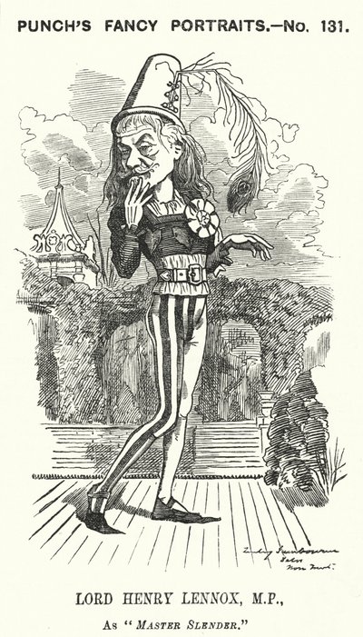 Caricature de Lord Henry Lennox, homme politique conservateur anglais (gravure) - Edward Linley (after) Sambourne