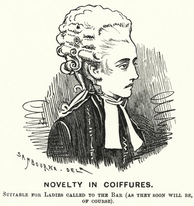 Caricature de Punch : Nouveauté en coiffures - Edward Linley (after) Sambourne