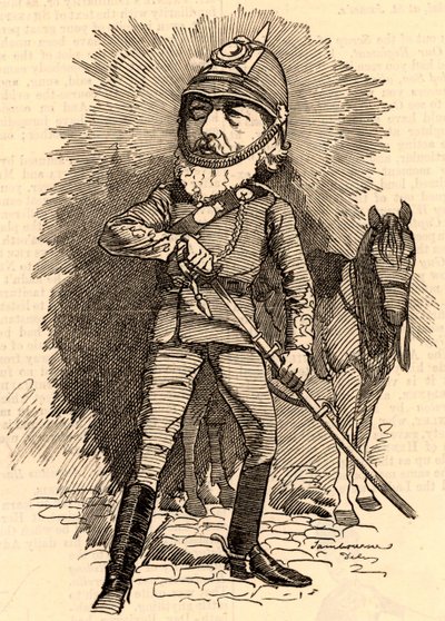Frederick Lord Leighton en uniforme militaire - Edward Linley Sambourne
