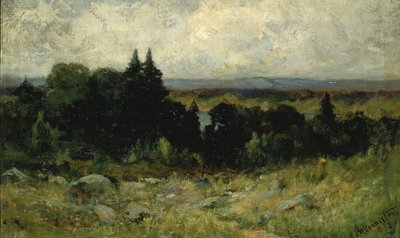 Paysage sans titre, champs avec rochers et arbres, 1893 - Edward Mitchell Bannister