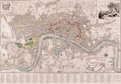 Carte de Londres, 1797 - Edward Mogg