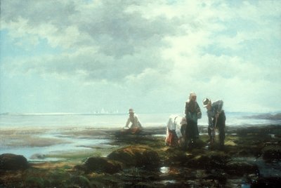 Pêcheurs de palourdes, vers les années 1880 - Edward Moran