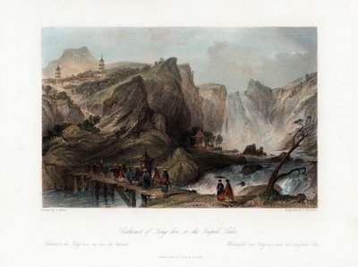 Cataracte de Ting-hoo, sur le lac Tripod, Chine, vers 1840 - Edward Paxman Brandard