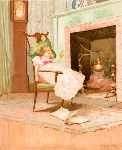 Rêver devant la vieille cheminée - Edward Percy Moran