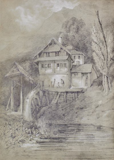 Paysage avec moulin à eau - Edward Pretty