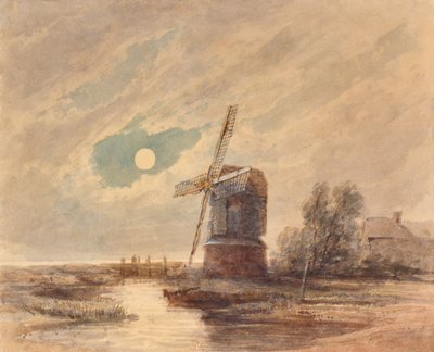 Paysage avec moulin à vent - Edward Pretty