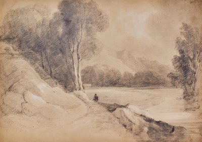 Paysage avec personnages - Edward Pretty