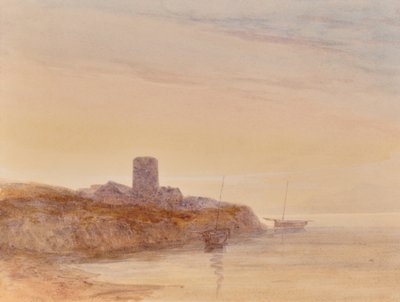 Paysage marin avec tour - Edward Pretty
