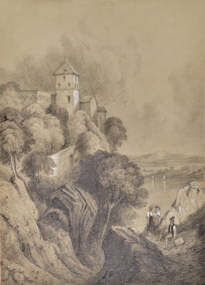 Paysage aquatique avec falaise - Edward Pretty