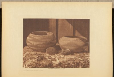 Paniers Pomo et perles de magnésite - Edward S. Curtis