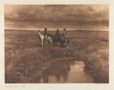 Portfolio VI, Planche 209: Les trois chefs - Piegan - Edward S. Curtis