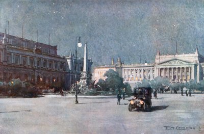 Leipzig - Augustus Platz (litho couleur) - Edward Theodore Compton