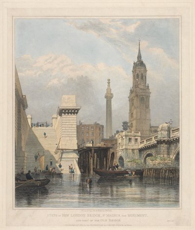 Marches du nouveau London Bridge, Saint-Magnus, le Monument et une partie de l