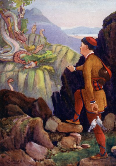 Il trouva la Montagne Verte avec les grands serpents - Edwin Arthur Norbury