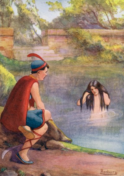 Immédiatement, une belle jeune fille a surgi - Edwin Arthur Norbury