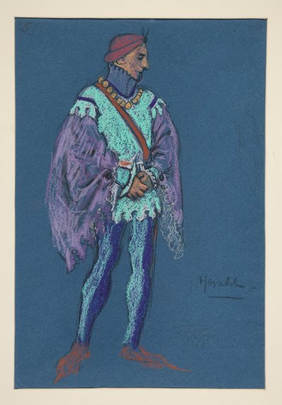 Un héraut, croquis de costume pour Henry Irving - Edwin Austin Abbey