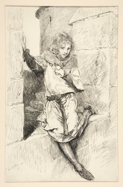 Arthur - Acte IV, Scène III, Roi Jean - Edwin Austin Abbey