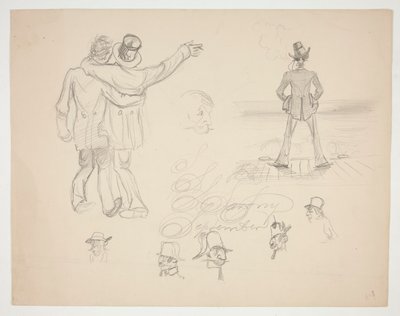 Études de figures masculines variées - Edwin Austin Abbey