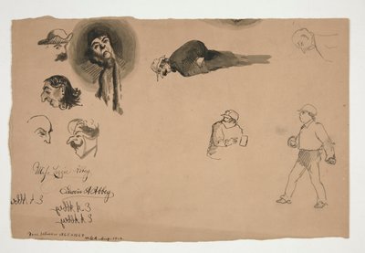 Études de figures diverses (recto et verso) - Edwin Austin Abbey