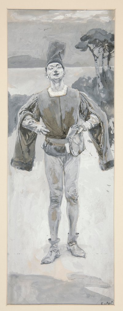 Autolycus, illustration de Ballades et Musique de Ballades Illustrant Shakespeare - Edwin Austin Abbey