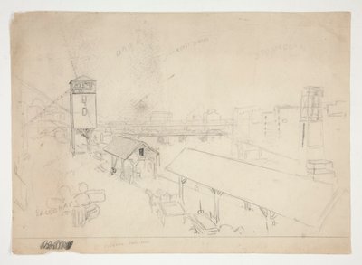 Scène de chargement de barge à une rivière - Edwin Austin Abbey