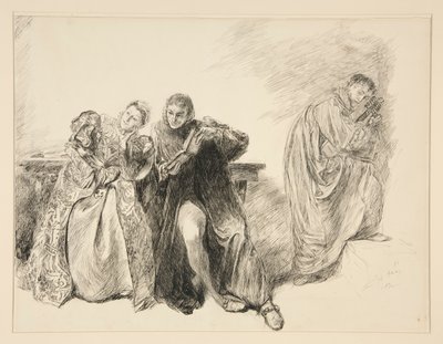 Bianca et Lucentio, Acte III, Scène i, La Mégère apprivoisée - Edwin Austin Abbey
