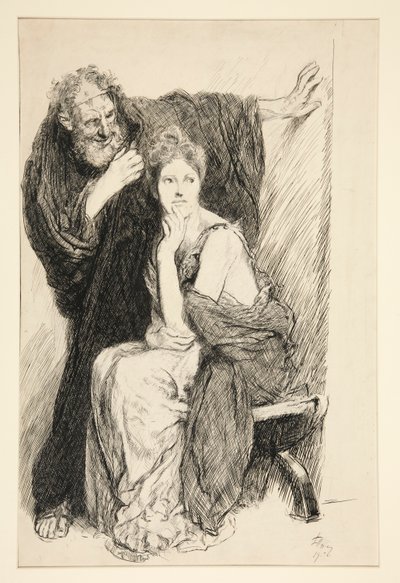 Cressida et son oncle, de Troilus et Cressida - Edwin Austin Abbey