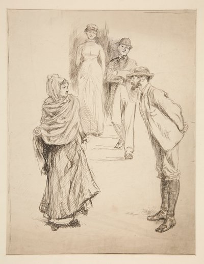 Scène de Figures, étude - Edwin Austin Abbey