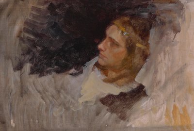 Étude de figure de Hamlet, pour la scène de la pièce, Hamlet, Acte III, Scène II - Edwin Austin Abbey