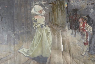 Étude de figure, possiblement pour Margaret et Faust - Edwin Austin Abbey