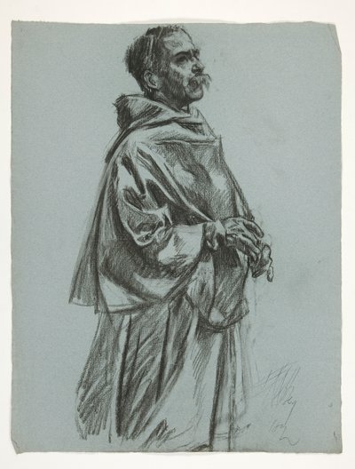 Étude de figure pour le roi Arthur - Edwin Austin Abbey
