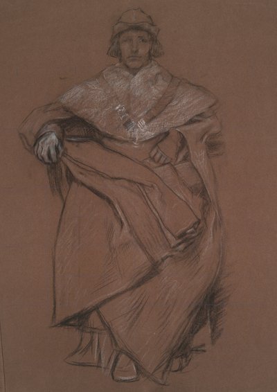Étude de figure pour la Bourse Royale - Edwin Austin Abbey