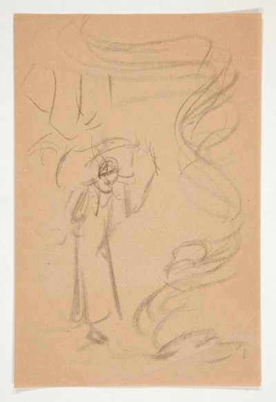 Étude de figure, possiblement pour Prospero - Edwin Austin Abbey