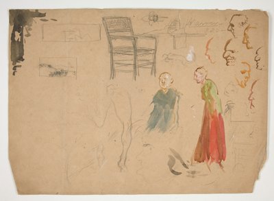 Études de tête et de figure, et étude d