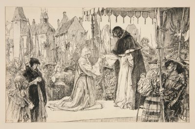 Isabella et le Duc - Acte V, Scène I, Mesure pour Mesure - Edwin Austin Abbey