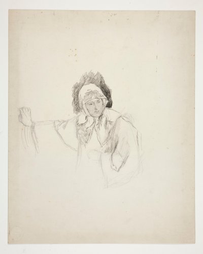 Isabella au couvent (étude pour .1103), Acte I, Scène V, Mesure pour Mesure - Edwin Austin Abbey