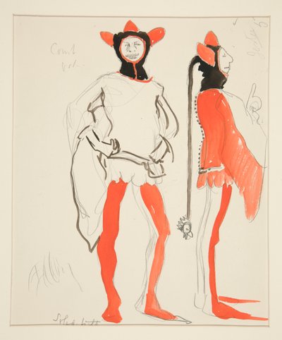 Bouffons, croquis de costume pour Henry Irving - Edwin Austin Abbey