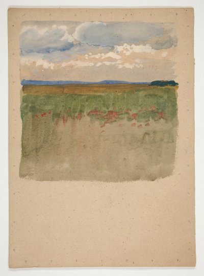 Paysage avec champ, horizon, ciel - Edwin Austin Abbey