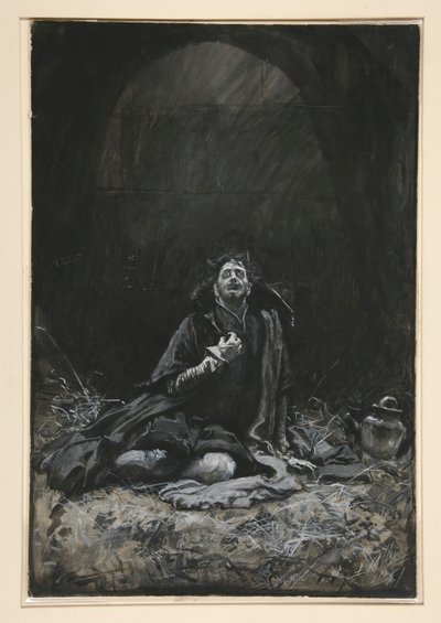 Malvolio dans le donjon, illustration pour l