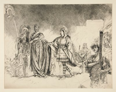 Matin du mariage de Thésée et Hippolyta (étude pour .1036) - Entrée de Thésée, de Le Songe d