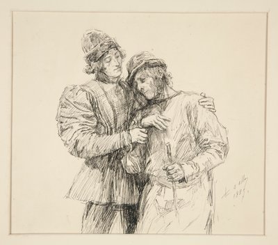 Orlando et Adam, illustration pour Acte II, Scène iv, Comme il vous plaira - Edwin Austin Abbey