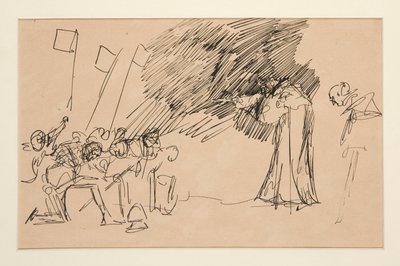 Esquisse préliminaire pour Acte II, Scène I - Edwin Austin Abbey